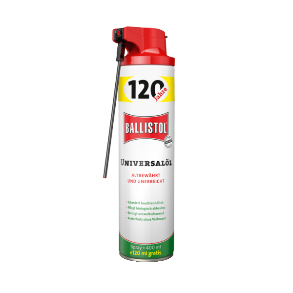 Ballistol Universalöl Sprayflasche 520ml 120ml gratis Jubiläumsedition